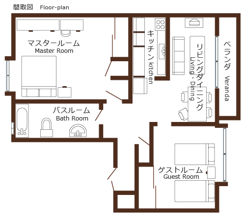 リゾートマンション間取り図